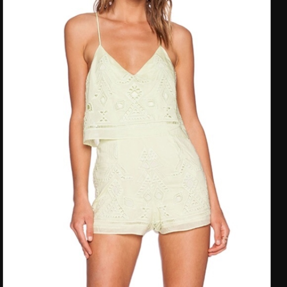 SAYLOR Cecelia romper faded lime, size M